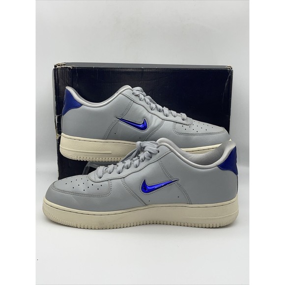 NIKE  AIR FORCE 1 07 LV8 LTHR  Air Force Leather   Gray   AJ9507 002 Men Size 11 - Picture 1 of 10